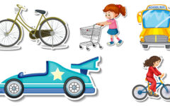 Random stickers with transportable vehicle objects